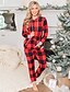 billige Family Matching Pajamas Sets-Dame Polyester Dress S Svart