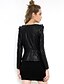 cheap Furs &amp; Leathers-Women&#039;s Solid Colored Tassel Fringe Punk &amp; Gothic Spring &amp;  Fall Faux Leather Jacket Regular Party Long Sleeve PU Coat Tops Black