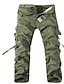 cheap Pants-Men&#039;s Basic Classic Multiple Pockets Straight Tactical Cargo Trousers Full Length Pants Inelastic Daily Cotton Solid Colored Mid Waist Outdoor Slim Army Green Black Gray Khaki Dark Gray 30 31 32 33 34