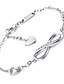 preiswerte Damenschmuck-925 Sterling Silber Unendlichkeit endlose Liebe Symbol Charme verstellbares Armband Geschenk für Frauen Mädchen (a-Silber)