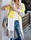 abordables Cardigans-Femme Bohème Tricoté Bloc de Couleur Cardigan Manches Longues Pull Cardigans Licou Automne Hiver Bleu Jaune Kaki