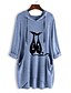 cheap Casual Dresses-Women&#039;s Shift Dress Midi Dress Blue Yellow Blushing Pink Wine Gray 3/4 Length Sleeve Solid Color Print Summer Hooded Boho 2021 M L XL XXL 3XL 4XL 5XL