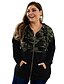preiswerte Tops in Übergröße-Damen Pullover Hoodie Sweatshirt Leopard überdimensional Alltag nicht druckbar Grundlegend Kapuzenpullover Sweatshirts Schwarz Grau