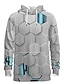 preiswerte Hoodies-Herren Pullover Hoodie Sweatshirt Grafik Abstrakt Rüstung Alltag 3D-Druck Grundlegend Kapuzenpullover Sweatshirts Grau