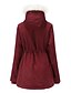 cheap Down&amp; Parkas-Women&#039;s Padded Parka Solid Colored Cotton Black / Blushing Pink / Wine M / L / XL