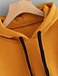 cheap Hoodies &amp; Sweatshirts-womens hoodie cropped shirt long sleeve sport solid color round neck sweatshirt blouse tops (l, yellow)