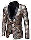 cheap New To Sale-Gold / Silver Floral Regular Fit Polyester Men&#039;s Suit - Shawl Lapel
