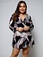 cheap Plus Size Dresses-Women&#039;s A Line Dress Short Mini Dress Black Yellow Wine Long Sleeve Print Print Summer V Neck Casual 2021 XL XXL 3XL 4XL