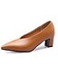 cheap Pumps &amp; Heels-Women&#039;s Loafers &amp; Slip-Ons Daily Solid Colored Block Heel Wedge Heel Pointed Toe Vintage Casual PU Loafer Almond Black Yellow