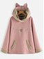 cheap Hoodies &amp; Sweatshirts-Women&#039;s Cartoon Hoodie Pullover Front Pocket Cat Ear non-printing Daily Basic Hoodies Sweatshirts  Blushing Pink Gray Red