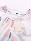 abordables Tops &amp; Blouses-Mujer Blusa Camiseta Camisa A Lunares Gráfico Manga Larga Estampado Escote en Pico Básico Tops Blanco