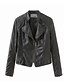 cheap Jackets-Women&#039;s Faux Leather Jacket Spring &amp;  Fall Daily Valentine&#039;s Day Short Coat Regular Fit Basic Jacket Long Sleeve Solid Colored Pink Black Khaki