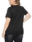 abordables Tops de talla grande-tops de talla grande para mujer camisetas de manga corta camisetas de cuello redondo&amp;amp; # 40; negro, xl&amp;amp; # 41;