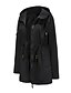 cheap Down&amp; Parkas-Women&#039;s Solid Colored Basic Spring &amp;  Fall Trench Coat Regular Daily Long Sleeve Polyester Coat Tops Black