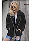 cheap Down&amp; Parkas-Women&#039;s Teddy Coat Parka Solid Colored POLY Elastane Black / Green / Gray S / M / L