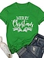 abordables Hauts de Noël-joyeux noël chemises lettre imprimer camion graphique t-shirts à manches longues arbre de noël baseball mignon hauts pour les femmes