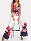 abordables Jumpsuits &amp; Rompers-Mujer Elegante Diario Floral Blanco Mono Floral