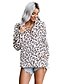 cheap Hoodies &amp; Sweatshirts-Women&#039;s Pullover Sweatshirt Leopard Cheetah Print Front Pocket Quarter Zip Daily Other Prints Casual Hoodies Sweatshirts  White