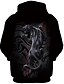 cheap Hoodies-Halloween Black Panther Hoodie Mens Graphic Pullover Sweatshirt And White Red Hooded Wolf 3D Print Plus Size Basic Casual Spring Summer Clothing Cotton