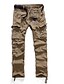 abordables Pants-Hombre Pantalones tipo cargo Pantalones Longitud total Un Color Negro Verde Ejército Caqui