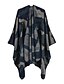 cheap Coats &amp; Trench Coats-Women&#039;s Camo / Camouflage Jacquard Basic Spring Cloak / Capes Regular Daily Acrylic Coat Tops Black