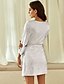 cheap Party Dresses-Women&#039;s A Line Dress Short Mini Dress Black Silver Beige 3/4 Length Sleeve Solid Color Sequins Print Fall V Neck Hot Sexy 2021 S M L XL