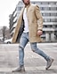 cheap Best Sellers-Men&#039;s Overcoat Winter Coat Trench Coat Business Casual Overcoat Polyester Winter Warm Outerwear Clothing Apparel Classic Style Solid Colored Notch lapel collar / Daily / Long Sleeve / Long / Work