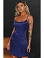 preiswerte Silvester Kleider-Damen Trägerkleid Minikleid Wein Schwarz Marineblau Ärmellos Sommer heiß Sexy 2021 S M L XL