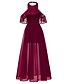 cheap Party Dresses-Women&#039;s Swing Dress Maxi long Dress Blushing Pink Wine Navy Blue Sleeveless Solid Color Lace Patchwork Summer Halter Neck Sexy 2021 S M L XL XXL