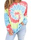 cheap Hoodies &amp; Sweatshirts-Women&#039;s Tie Dye Pullover Sweatshirt Other Prints Daily Basic Casual Hoodies Sweatshirts  Blue Gray Khaki