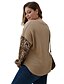 cheap Plus Size Sweaters-Women&#039;s Basic Knitted Leopard Cheetah Print Pullover Long Sleeve Plus Size Sweater Cardigans Crew Neck Fall Black Blue Khaki