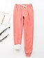 cheap Pants-Women&#039;s Basic Streetwear Drawstring Pocket Jogger Sweatpants Full Length Pants Solid Colored Daily Going out Comfort Cotton Blend Loose High Waist Blue Blushing Pink Wine Black Green S M L XL XXL