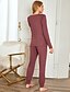 cheap Pajamas-Women&#039;s Polyester Suits S Black