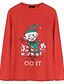 cheap Plus Size Tops-Women&#039;s Pullover Sweatshirt Graphic Daily Other Prints Christmas Hoodies Sweatshirts  Loose Red