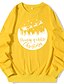 cheap Christmas Sweater-Women&#039;s Pullover Sweatshirt Graphic Monograms Daily Other Prints Christmas Hoodies Sweatshirts  Blue Yellow Blushing Pink