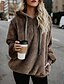cheap Hoodies &amp; Sweatshirts-Women&#039;s Hoodie Pullover Jacket Basic Sherpa Fleece Teddy Pink Wine Army Green Plain Solid Colored Daily Long Sleeve Hooded Cotton S M L XL XXL