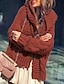 abordables Cardigans-Femme Cardigan Plein Couleur unie Tricoté basique Longue Manches Longues Pull Cardigans Automne Printemps Capuche Ouvrir le devant Jaune Rose Claire Vin