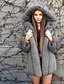 cheap Coats &amp; Trench Coats-Women&#039;s Solid Colored Basic Fall &amp; Winter Coat Long Daily Long Sleeve Faux Fur Coat Tops Black