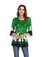 cheap Christmas Tops-Women&#039;s T shirt Tee Pink Green Floral Flower Print Half Sleeve Christmas Daily Basic Christmas Round Neck