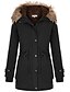 cheap Coats &amp; Trench Coats-Women&#039;s Coat Daily Fall &amp; Winter Long Coat Hooded Regular Fit Basic Jacket Long Sleeve Solid Colored Army Green Black / Cotton