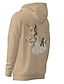billige Hoodies-Herre Grafisk Tribal Kinestisk Stil Pullover-hættetrøje 3D-udskrivning Daglig Weekend Afslappet Hættetrøjer Sweatshirts Beige