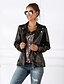 cheap Furs &amp; Leathers-Women&#039;s Solid Colored Basic Fall Faux Leather Jacket Regular Daily Long Sleeve PU Coat Tops White