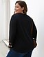cheap Plus Size Sweaters-Women&#039;s Basic Knitted Solid Color Plain Pullover Long Sleeve Plus Size Sweater Cardigans V Neck Fall Winter Black Yellow Gray