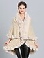 cheap Coats &amp; Trench Coats-Women&#039;s Solid Colored Basic Fall &amp; Winter Cloak / Capes Regular Daily 3/4 Length Sleeve Faux Fur Coat Tops White