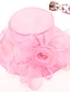 abordables Sombreros-Mujer Sombrero Sombrero de fiesta Portátil Protección Solar Transpirable Boda Fiesta Exterior Flor Floral Color puro