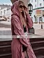 cheap Cardigans-Women&#039;s Cardigan Cardigan Sweater Jumper Cable Chunky Knit Knitted Braided Hooded Solid Color Daily Date Stylish Casual Drop Shoulder Fall Winter Black Pink S M L / Long Sleeve / Going out / Loose