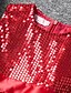 abordables Vestidos de Niña-Niños Poco Chica Vestido Un Color Plisado Encaje Rojo Hasta la Rodilla Sin Mangas Estilo lindo Vestidos Navidad