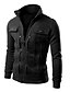 abordables Best Sellers-chaqueta para hombre, 2017 chaqueta de abrigo de rebeca de solapa con diseño delgado de moda para hombre (m, negro)