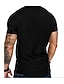 baratos T-Shirts-Homens Camiseta Gola Redonda Tecido Casual Manga Curta Roupa Simples Roupa de Esporte Casual Músculo