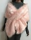 cheap Furs &amp; Leathers-Women&#039;s Faux Fur Coat Solid Colored Fashion Elegant &amp; Luxurious Fall Winter Outerwear Regular Coat Party Sleeveless Jacket Blushing Pink / Going out